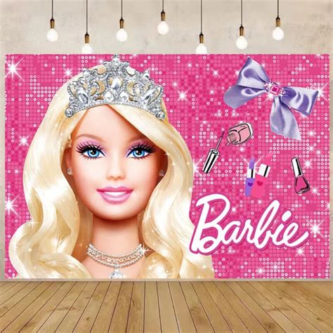 DOLL BARBIE PRINCESS Backdrop Girls Happy Birthday Party Background Banner Decor £22.20 ...