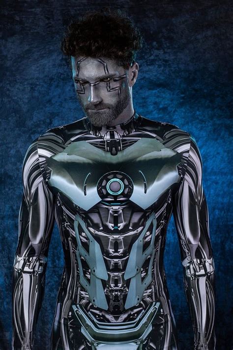 Mens Robot Costume Festival Clothing Men Cyberpunk Costume | Etsy ...