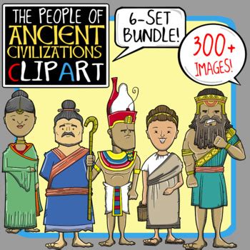 People of Ancient Civilizations Clip Art Bundle by Prince Padania