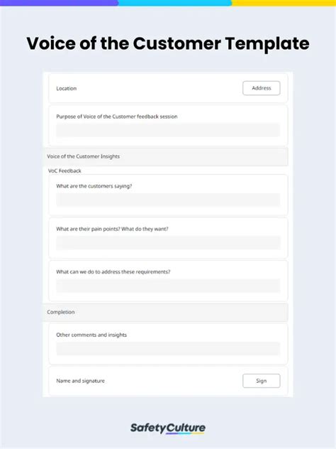 Free Voice of the Customer Template | PDF | SafetyCulture