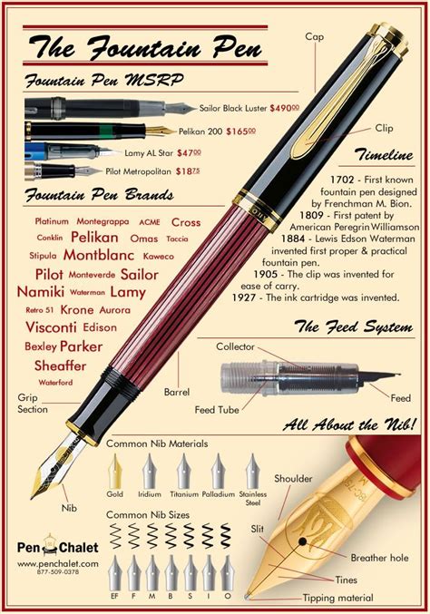 The Fountain Pen Infographic, A General View - Pen Chalet | Fountain pens calligraphy, Fountain ...