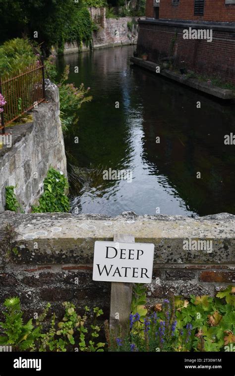 Deep Water sign Stock Photo - Alamy