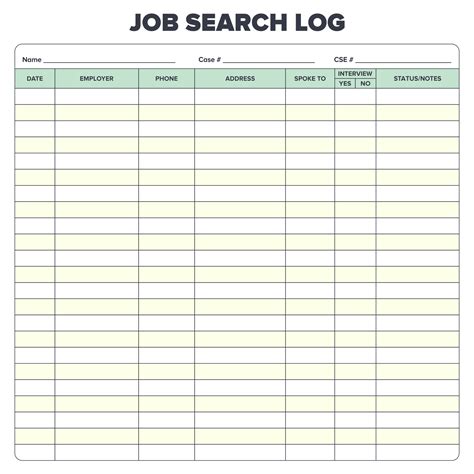 Free Printable Job Sheet Template - Printable Word Searches