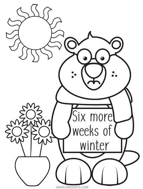 Free Printable: Groundhog Day Coloring and Word Search » Grade Onederful