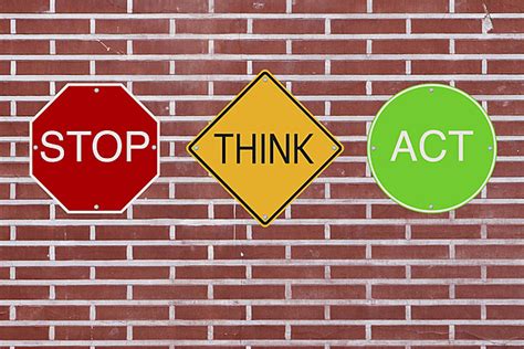 Stop Think Act Safety Slogan Wall Photo Background And Picture For Free Download - Pngtree