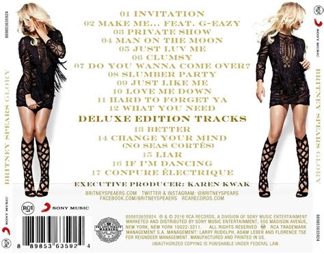 Album Cover for iTunes — 7riumphant: Britney Spears Glory Cover/Interior...