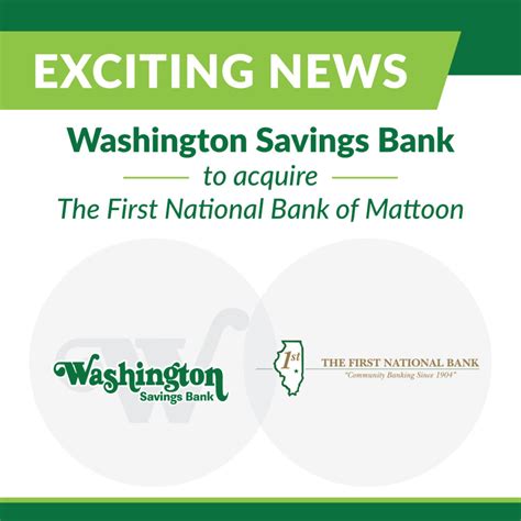 Washington Savings Bank to Acquire The First National Bank of Mattoon | Washington Savings Bank