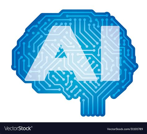 Artificial intelligence logo and symbol Royalty Free Vector