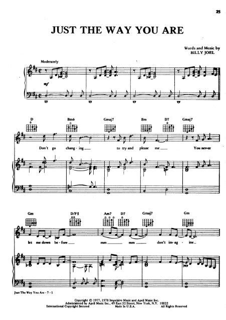 Billy Joel - Just The Way You Are.pdf - Forpiano