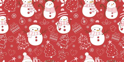 Premium Vector | Winter and Christmas Themed Seamless Pattern