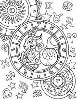 Desenho De Signo Do Zodíaco Capricórnio Para Colorir  Desenhos sketch template