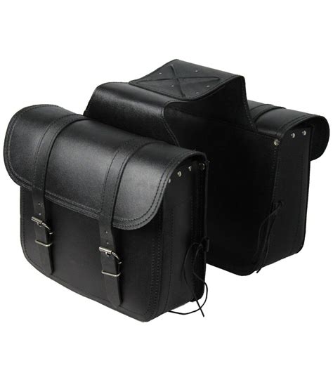 MOTORCYCLE LEATHER SADDLEBAGS 14 X 2 LITERS