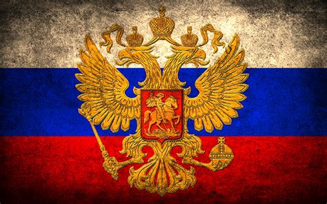 Desktop Wallpapers Russia Coat of arms Double-headed eagle Flag