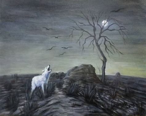 Lone Wolf Painting at PaintingValley.com | Explore collection of Lone ...