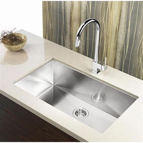 Single Bowl Stainless Steel Kitchen Sink - Wood Floors In Kitchen