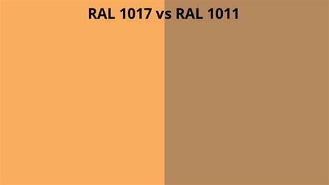 RAL 1017 vs 1011 | RAL colour chart UK