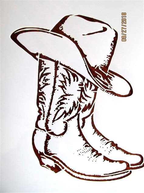 Cowboy Boots and Hat Stencil / Template Reusable 10 mil Mylar | Etsy