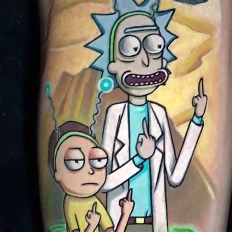 Wubba lubba dub dub suckers! Nice Rick and Morty tattoo by Ben Ochoa ...