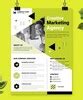 Marketing agency flyer vector free download