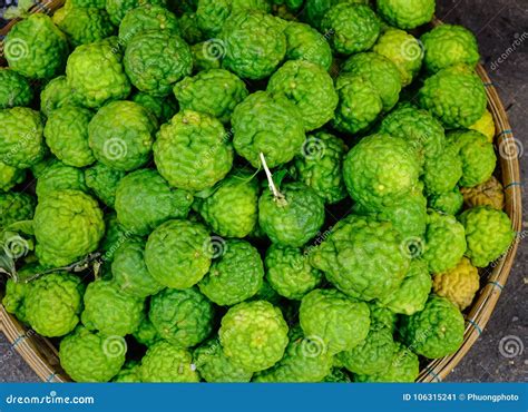 Green Thai Lemon at Local Market Stock Image - Image of fruit, freshness: 106315241