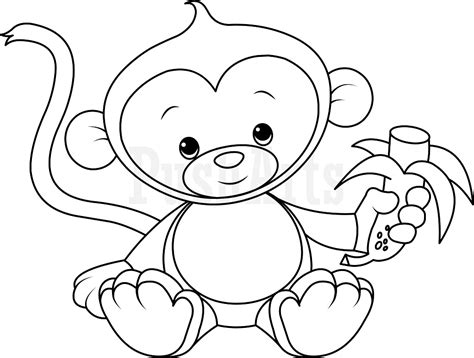 Coloring Pages Of Cute Baby Monkeys at GetColorings.com | Free printable colorings pages to ...