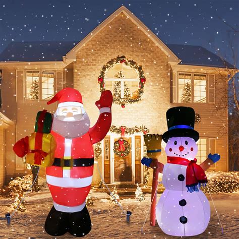 Homore Christmas Inflatables Snowman Outdoor Yard Decorations ...