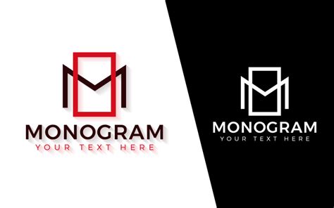 Vector Monogram M logo design, monogram logo, m logo