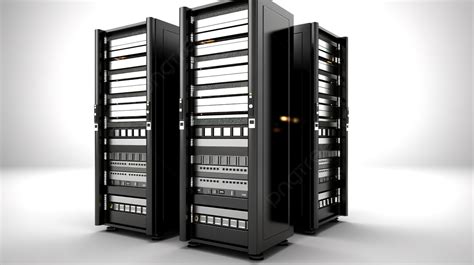 3d Illustration Of A Server Rack On A White Background, Datacenter, Server Rack, Data Server ...