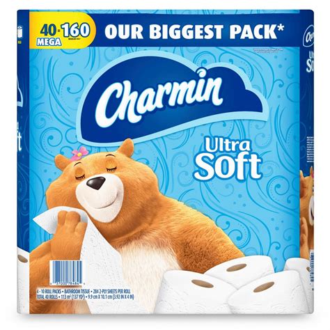 Charmin Ultra Soft Mega Rolls 284-Sheet 2Ply, 40 ct — Goisco.com