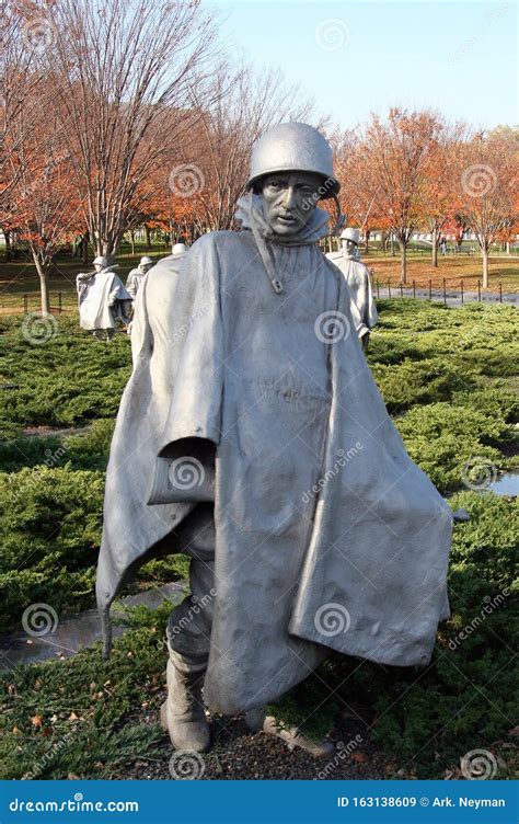 Korean War Veterans Memorial, National Mall, Washington DC Editorial ...