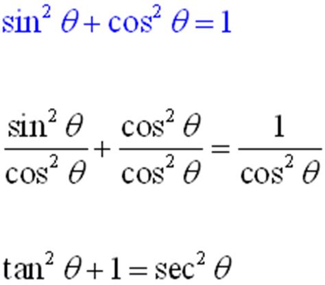 Pythagorean Identities - MathBitsNotebook(A2)