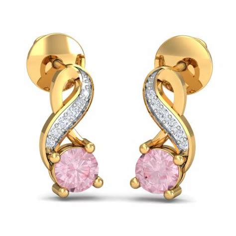 Delightful Pink Sapphire Earrings - KuberBox.com