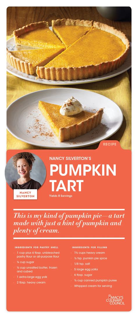 Macy's Culinary Council Chef Nancy Silverton's Pumpkin Tart. For full ...