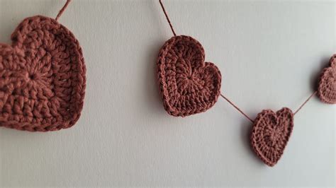 Crochet Heart Garland Autumn House Decor Valentine's Day - Etsy