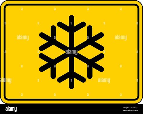 Warning Safety Label Freezing Hazard or Frostbite Symbol Stock Vector Image & Art - Alamy