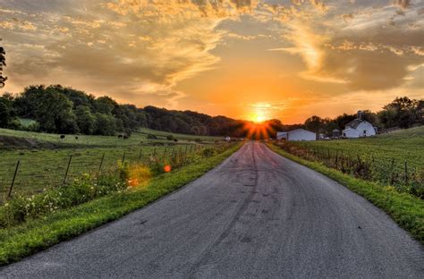 Farm Sunset Road HDR | Sunset road, Road, Hdr photography