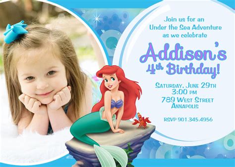 Get Mermaid Birthday Invitations Ideas Download this invitation for FREE… | Mermaid birthday ...