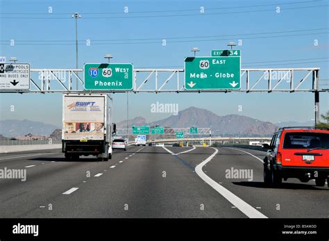 Driving North on I10 in Phoenix, Arizona Stock Photo - Alamy