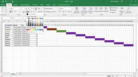 Cómo hacer un Diagrama de Gantt en Excel - YouTube