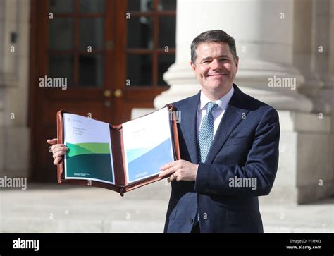 Finance Minister Paschal Donohoe outside Government Buildings, Dublin ...