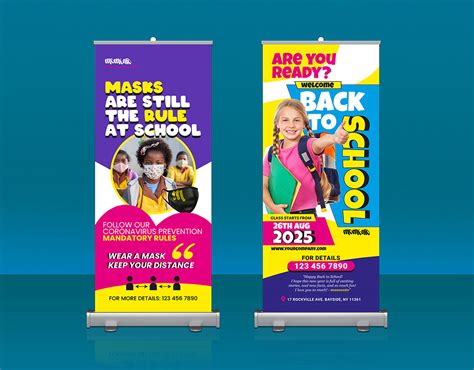 School Admission Roll Up Banner Design - Vol. 2 on Behance