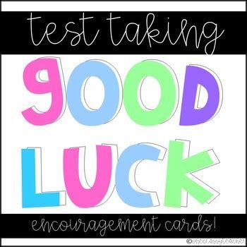 Test Taking Good Luck Cards by One Classy Teacher | TpT