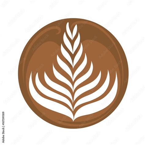 Rosetta Coffee Latte Art Logo, Icon, Symbol Vector Stock Vector | Adobe Stock