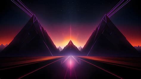 Premium AI Image | geometric neon wallpaper ai generated background