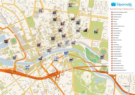 Melbourne Printable Tourist Map | Melbourne attractions, Australia map, Tourist map