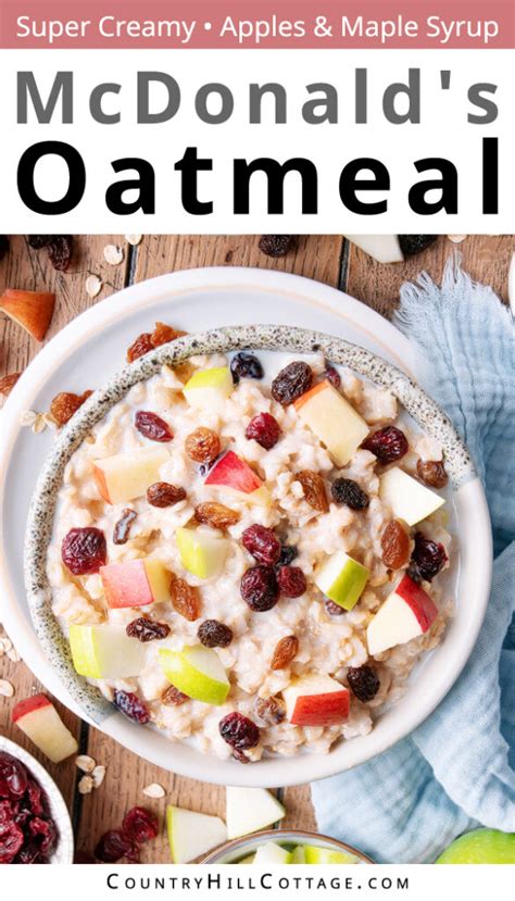 McDonald's Oatmeal Recipe {Easy 20 Min Recipe}