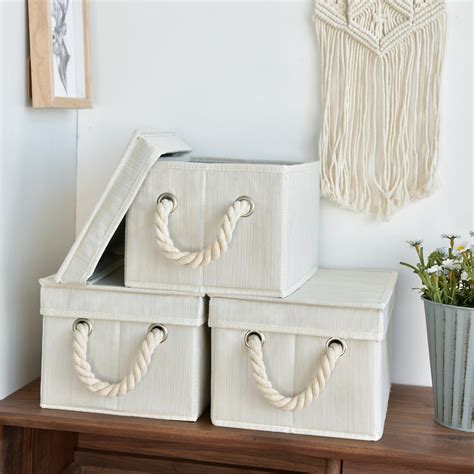 StorageWorks Fabric Storage Bins with Handles, Collapsible Storage ...