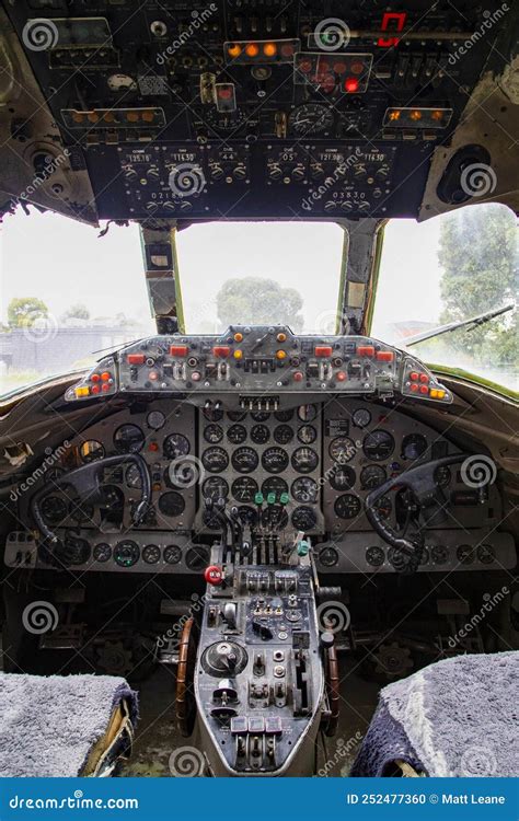 Interior of Aviation Aircraft with Navigation Instruments Editorial ...