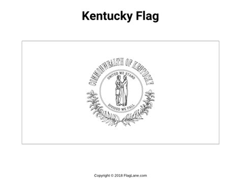 Free Kentucky Flag Coloring Page