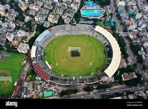 Dhaka, Bangladesh - October 06, 2021: The Sher-e-Bangla National Cricket Stadium, also called ...